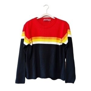 Vintage 80’s Wool Ski Sweater in Retro Stripe